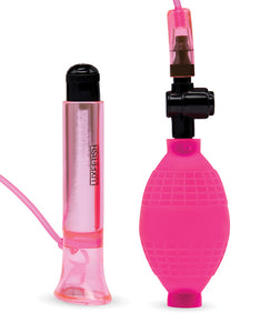 Lux Fetish Vibrating Clitoral Pump w/Quick Release - Pink