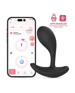 Oly 2 Pressure Sensing App-Enabled Wearable Clit & G Spot Vibrator - Black