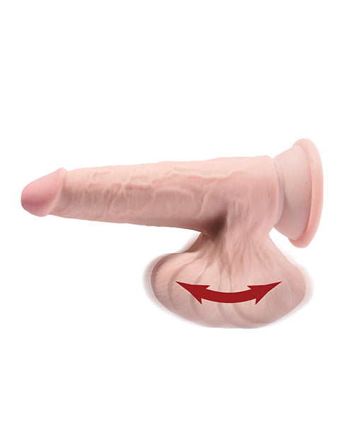 King Cock Plus Triple Density Cock W/swinging Balls - Ivory