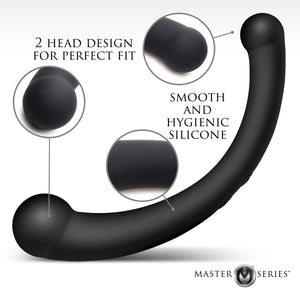 10x Vibra-crescent Vibrating Silicone Dual-ended Dildo -