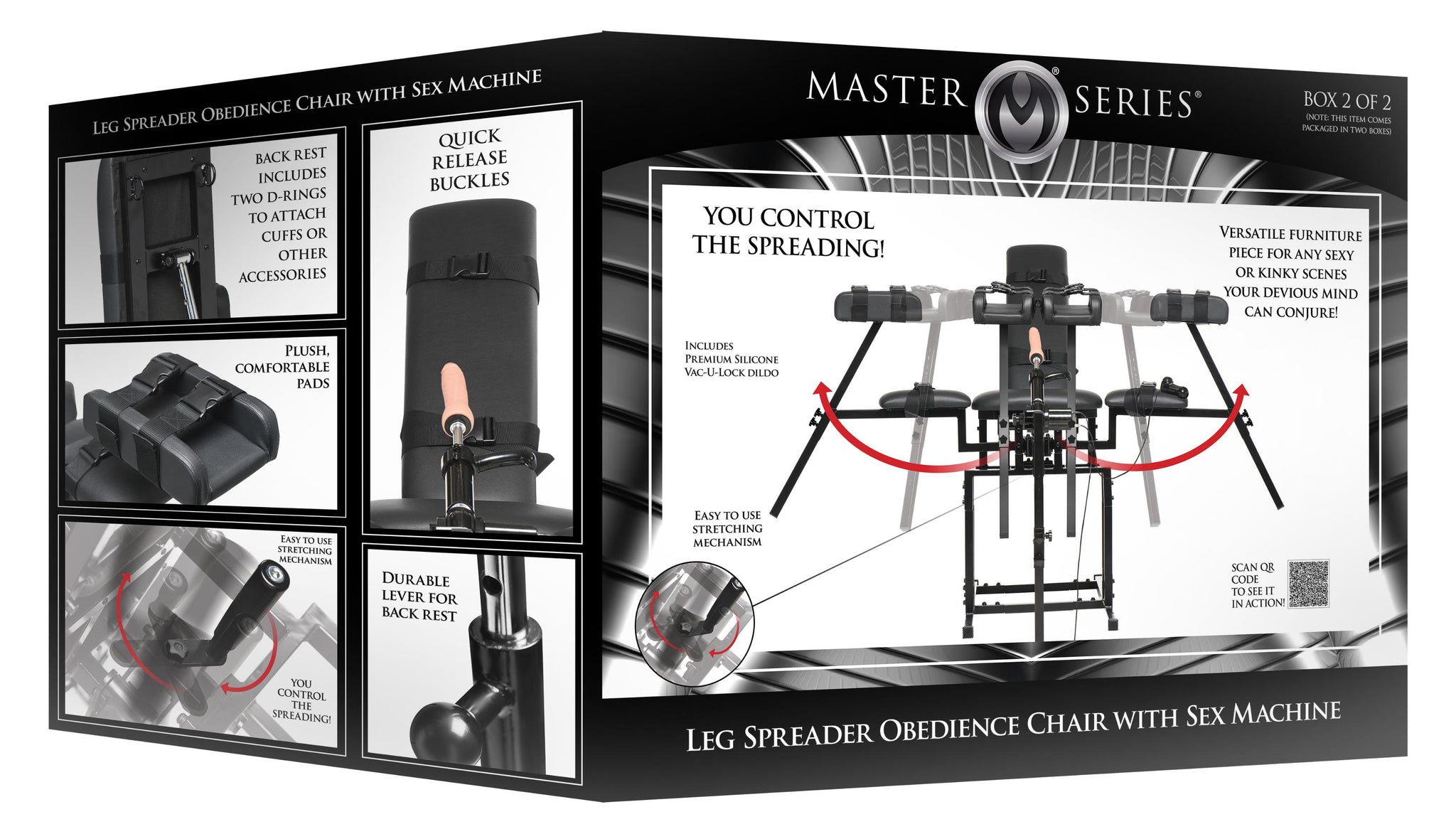 Leg Spreader Obedience Chair With Sex Machine