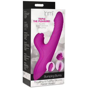 Bumping Bunny Thrusting & Pulsing Silicone Rabbit Vibrator