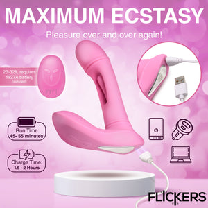 G-flick G-spot Flicking Silicone Vibrator With Remote