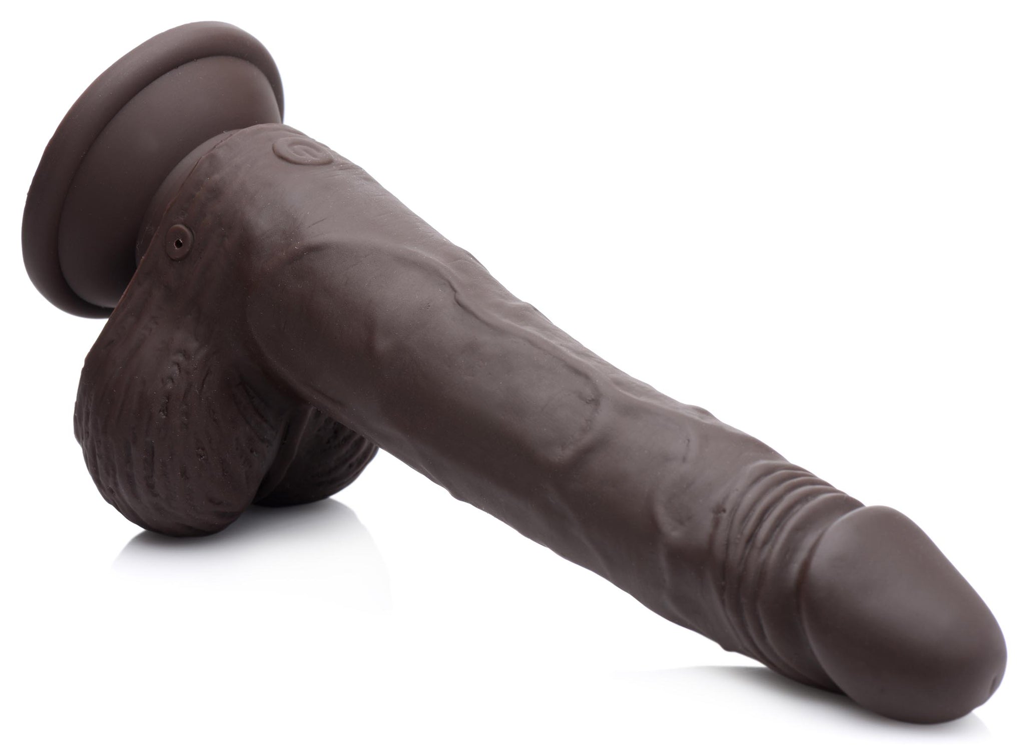 Thrusting And Vibrating 8 Inch Dildo - Dark