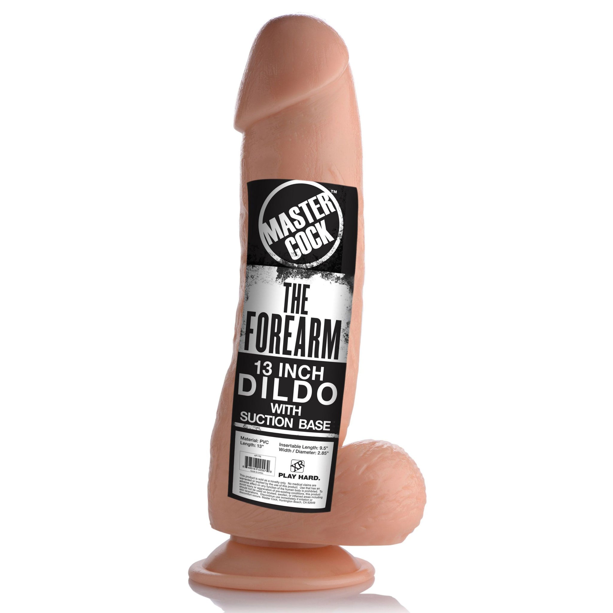 The Forearm 13 Inch Dildo With Suction Base Flesh