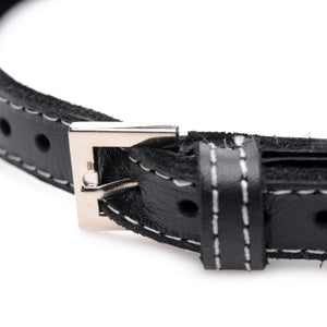 Bling Vixen Leather Choker With Rhinestones - Clear