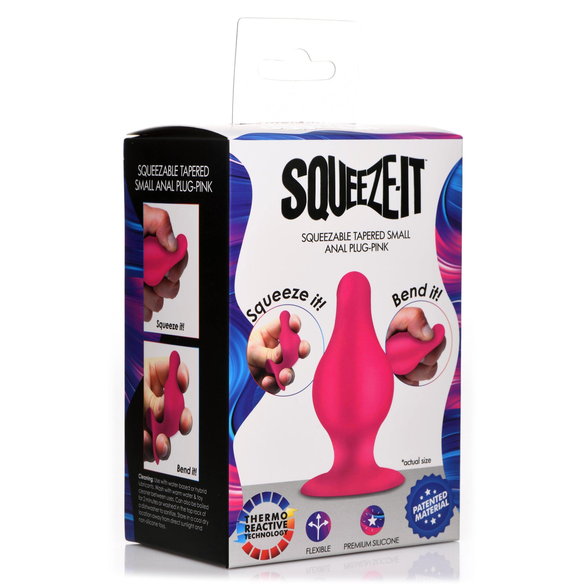 Squeezable Tapered Anal Plug