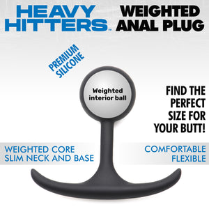 Premium Silicone Weighted Anal Plug - Xl