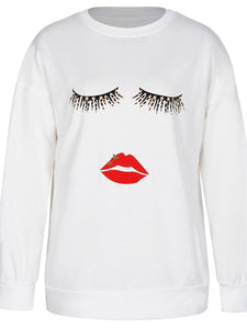 Graphic Dropped Shoulder Round Neck Sweatshirt